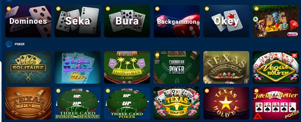 Jeux de cartes au casino en ligne MostBet